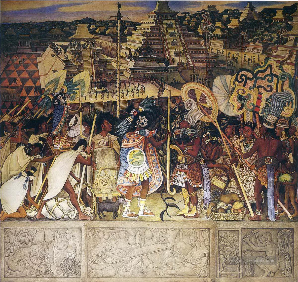 totonac Zivilisation 1950 Diego Rivera Ölgemälde